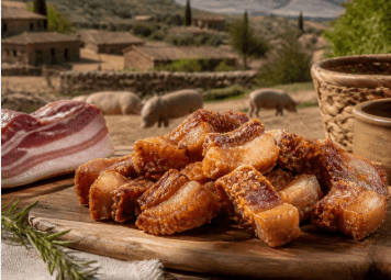 Poitrine de porc et viande de Teruel
